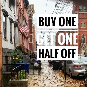 By one get one half off